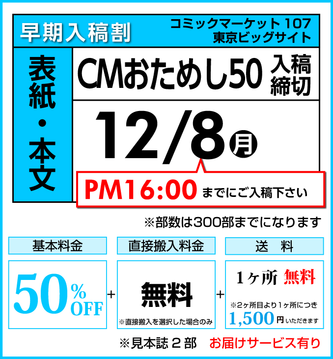 CMおためし50締切り日