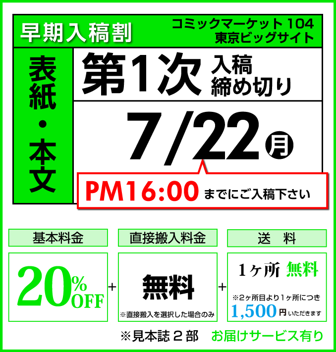 第1次コース締切り日