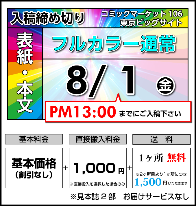 通常コース締切り日