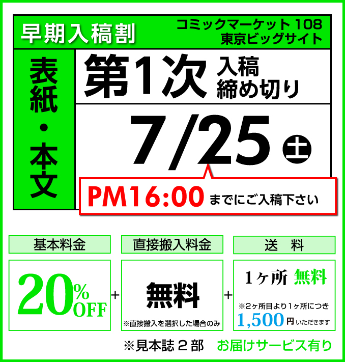第1次コース締切り日